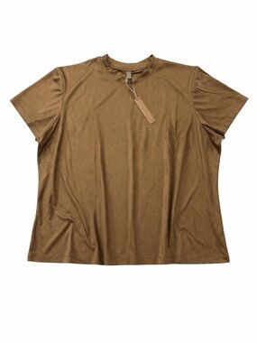 SKIMS NWT Shine Spandex Jersey T-Shirt in Sienna size 4X